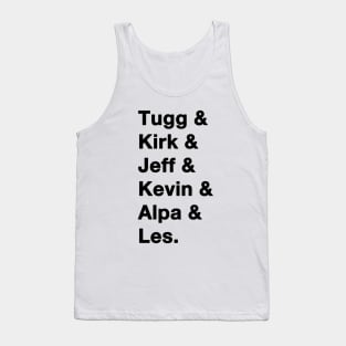 Tropic Thunder Names Black Tank Top